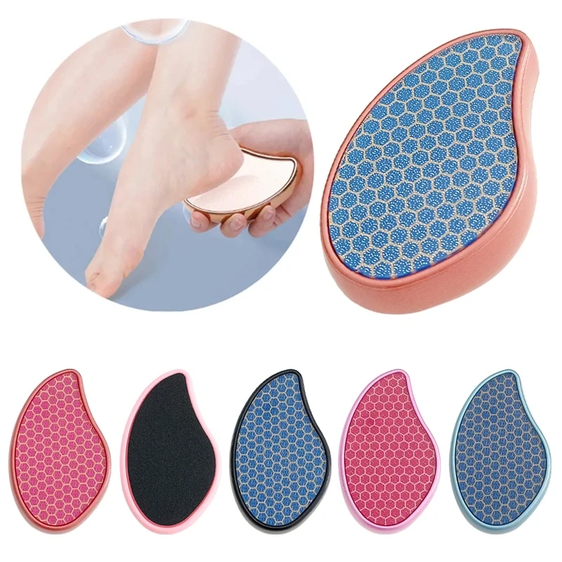 Nano Glass Foot Grinder Removing Dead Skin and Calluses Heel Grinding Stone Stainless Steel Double-sided Foot Board Foot Grinder