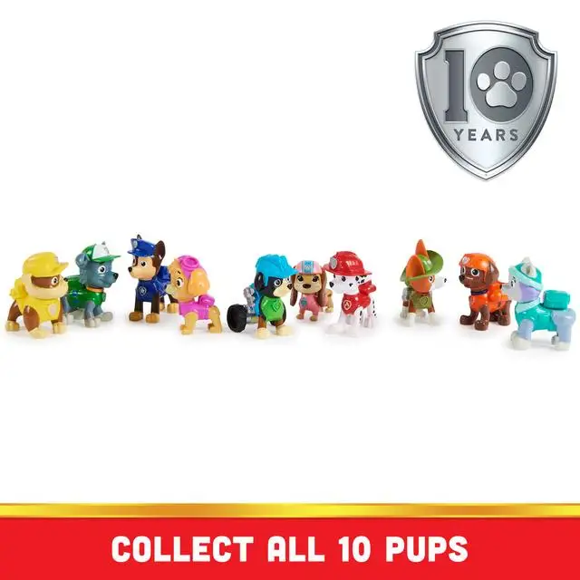 Genuine Paw Patrol 10th Anniversary All Paws On Deck Toy Figures