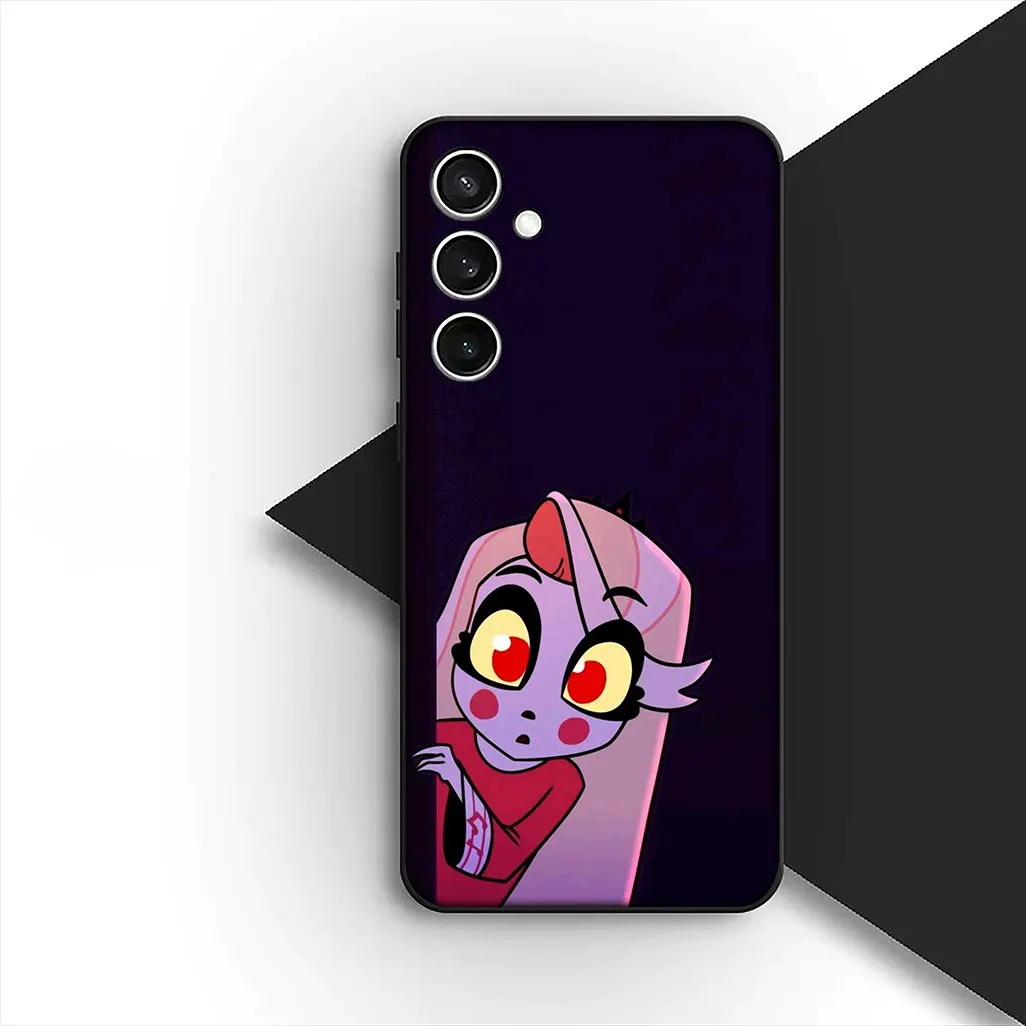 Stylish Dust-Proof Phone Case featuring Hazbins Charlie, Angel, and Alastor Design