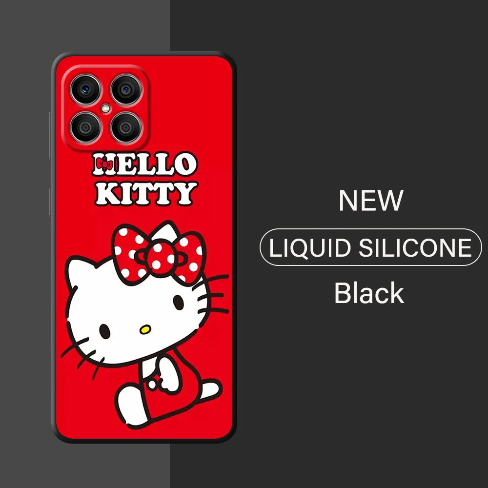 thumbnail image 1 of Hello Kitty Lovly Case For Honor 90 Lite 8X 20 70 X8 X8A X9a X7 X6 50 Magic5 Pro 4 Black Soft Phone Funda, 1 of 5