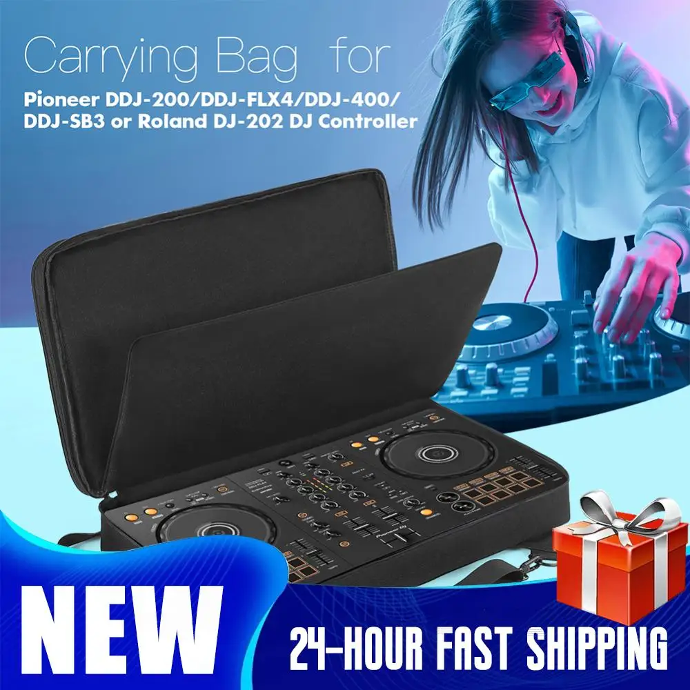 Zaino per borsa a tracolla per controller DJ per Pioneer DDJ-400/DDJ-FLX4 per custodia per mixer DJ Roland DJ-202 - immagine 3