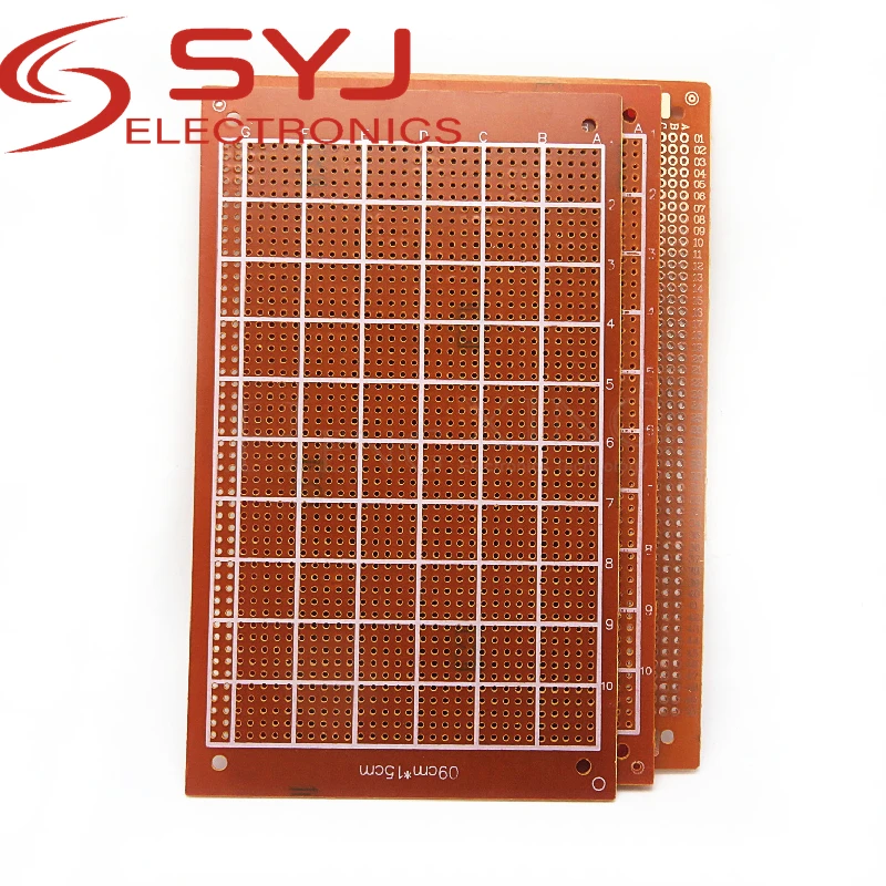 Bakelite PCB Circuit Board 5piece Universal experimental board 9*15 9x15CM single-sided yellow-brown ordinary bakelite pcb circuit board