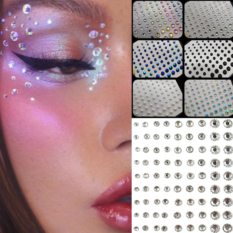 Face makeup rhinestones mixed size eyeshadow glitter diamond for