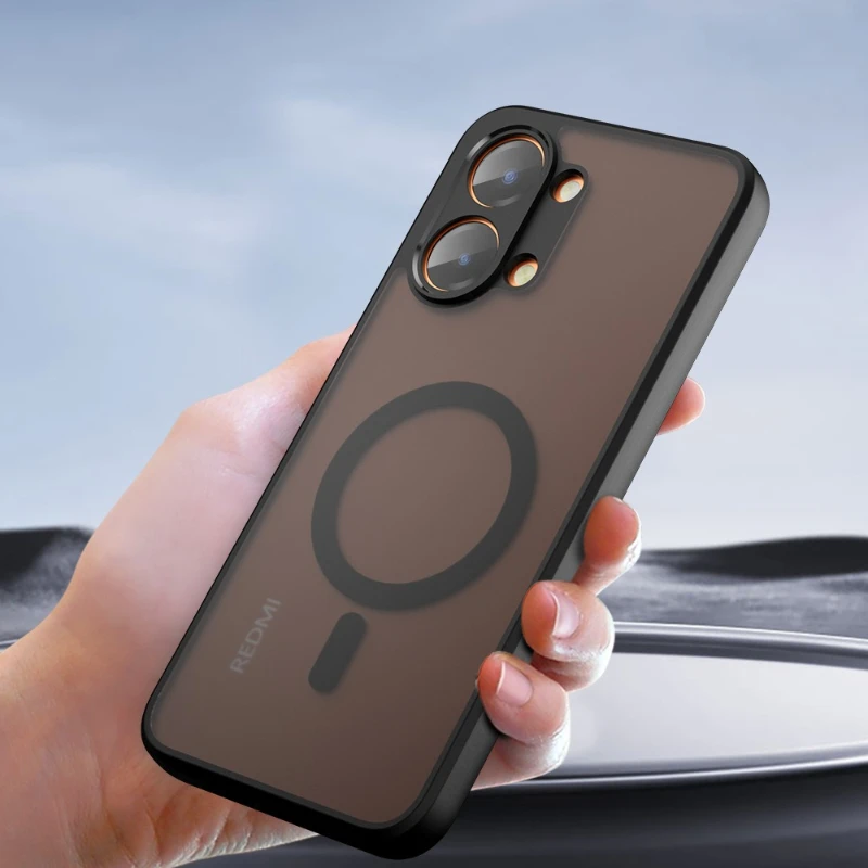 Magnetic Matte Wireless Charging Hard Case - PC+TPU Cover Compatible with Magsafe