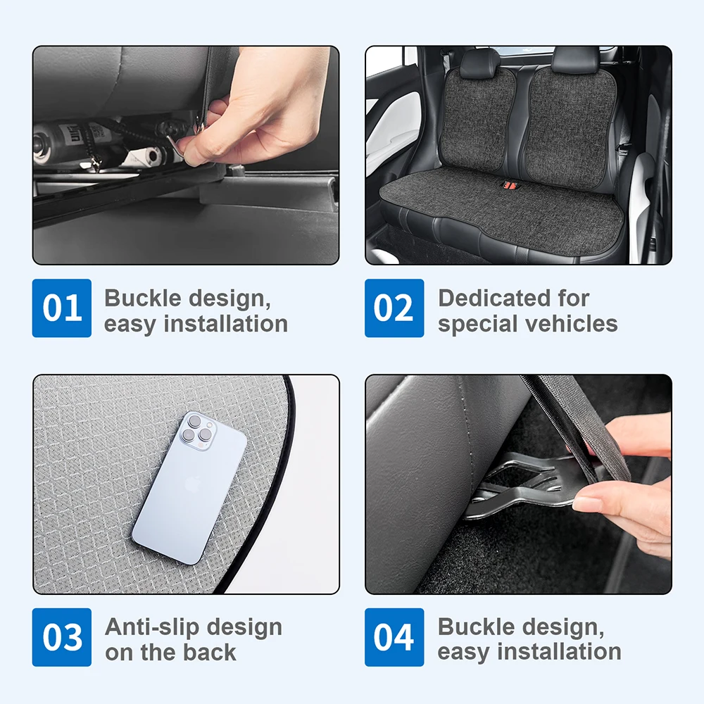 Car Seat Cushion For BYD Dolphin Mini Seagull-Breathable Linen Four Seasons Car Seat Cushion Protect Mat Seat Pad Accessories