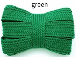 Vibrant 2cm Wide Fashion Shoelaces - Multicolor Options - 160cm (Green)