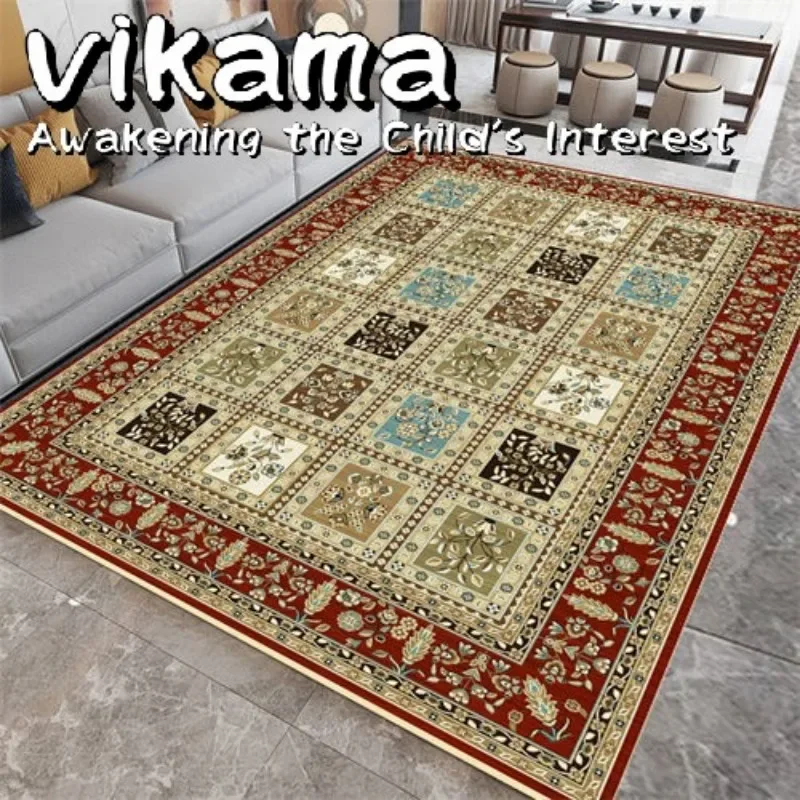 VIKAMA European retro ethnic style Iranian Turkish loop pile household carpet living room large coffee table kitchen non-slip we 3