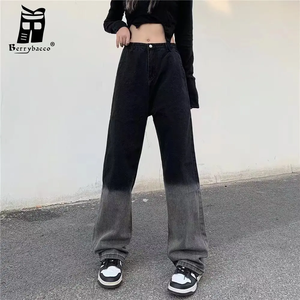 

Velvet Female Clothing Winter Pants Women Vintage Y2k Streetwear High Waist Women's Jeans Straight Leg Jeans Denim Pants Woman