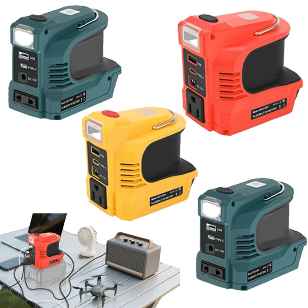 Draagbare Voedingsomvormer 200W Voor Dewalt 20V-batterij DC Naar AC 220v Type C Draagbare Voedingsomvormer 200W Voor Dewalt 20V-batterij DC Naar AC 220v Type C