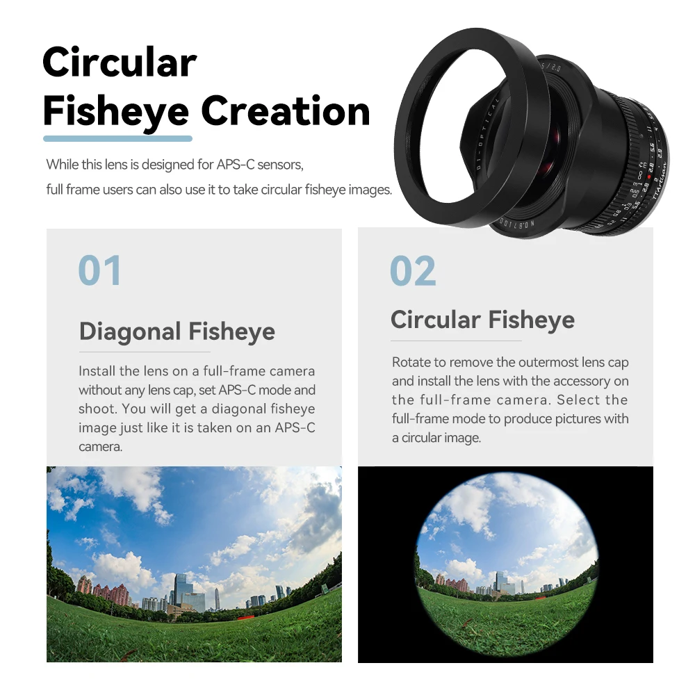 Ttartisan-魚眼レンズ7.5mm f2,手動フォーカス,プレミアム,ソニー用 