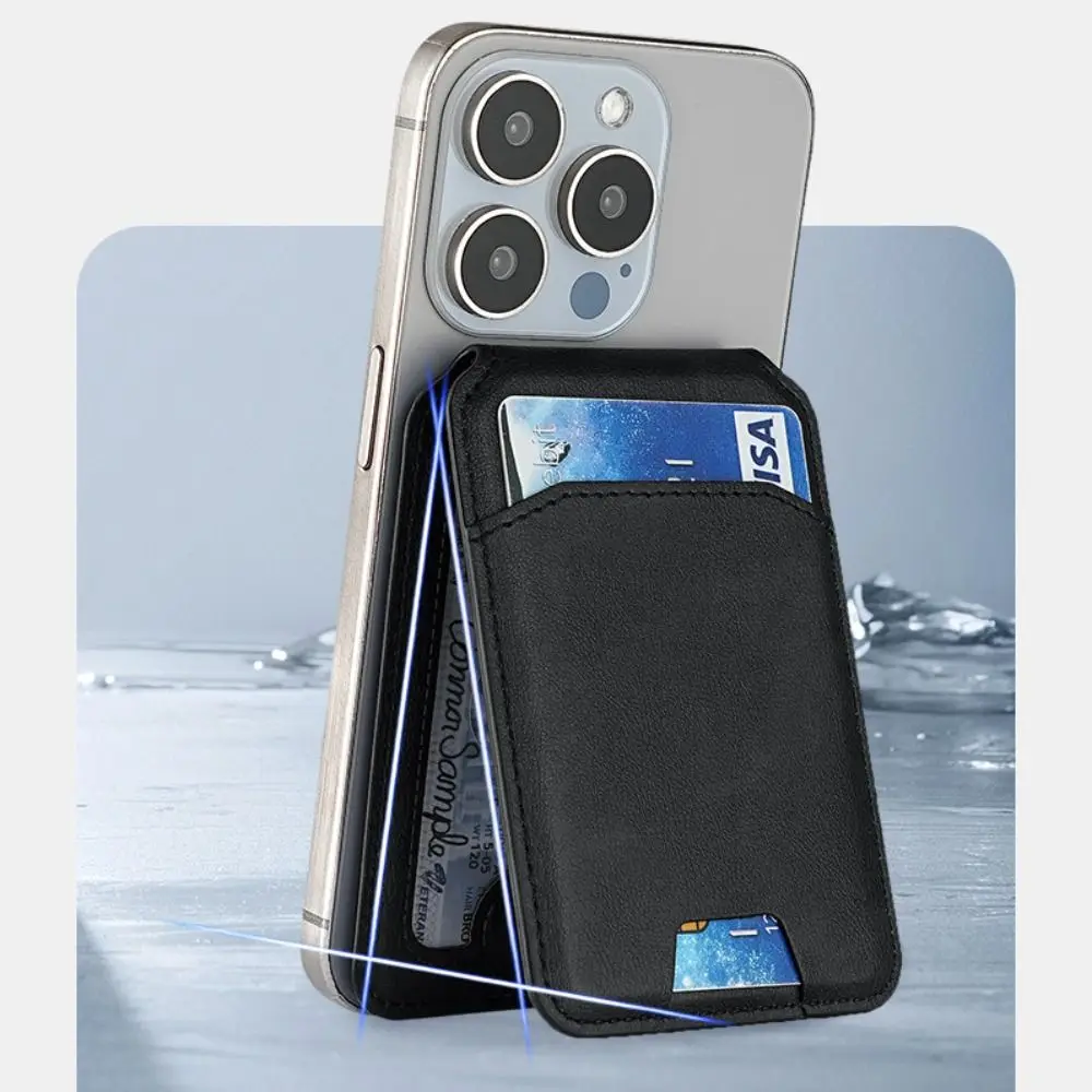 For Magsafe Wallet Phone Card Holder Safety Accessories Magnetic Wallet Stand Anti-theft Leather for iPhone 15 14 13 ProMax Sf5e21a2a3d5640a78576cc02bf53287dz
