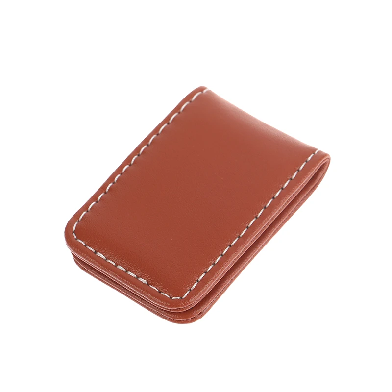 Money Clip Wallet Slim Men Women Vintage Strong Magnet Money Clip Cow PU Leather Pocket Clamp Credit Card Cash Wallet 1Pc