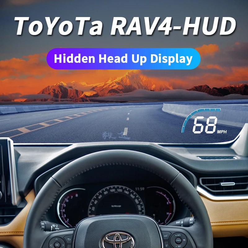 

Yitu HUD is applicable to Toyota Rongfang RAV4 right steering vehicle upgrading and refitting hidden special speed Head-up displ