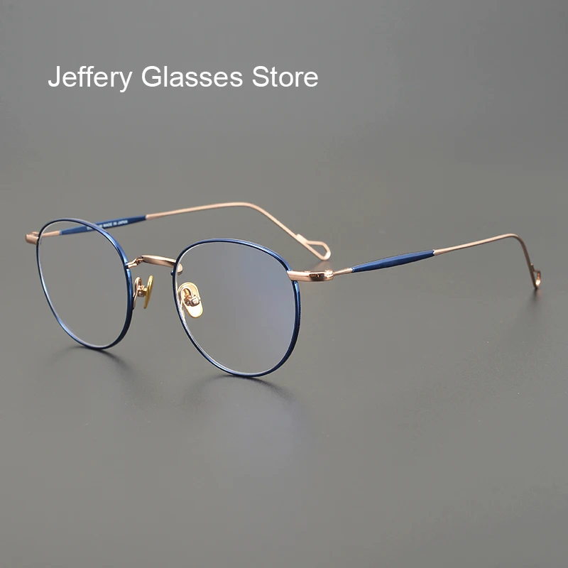 Japanese Handmade Retro Pure Titanium Eyeglasses Men Women Reading