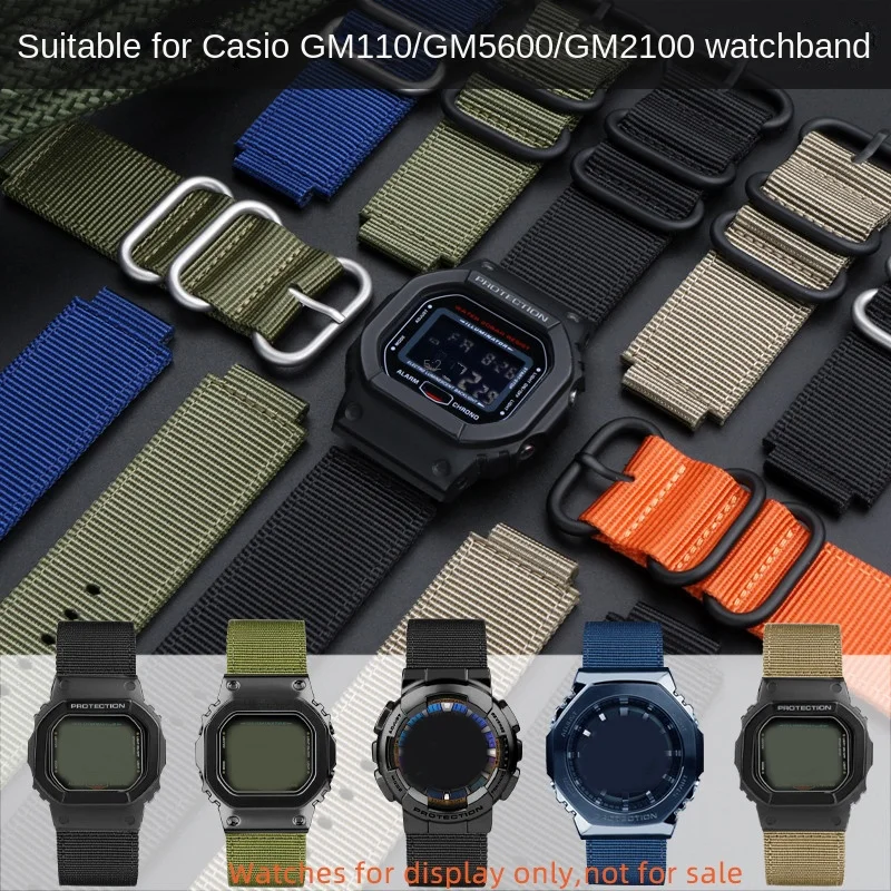 Per G-Shock Casio Mod Cinturino In Nylon 16Mm Gw6900 Dw5600 Gw-B5600 Gm-5600 Dw-5600 Ga110/100/120 Ga-2100 Cinturino In Nylon Arancione Per Uomo