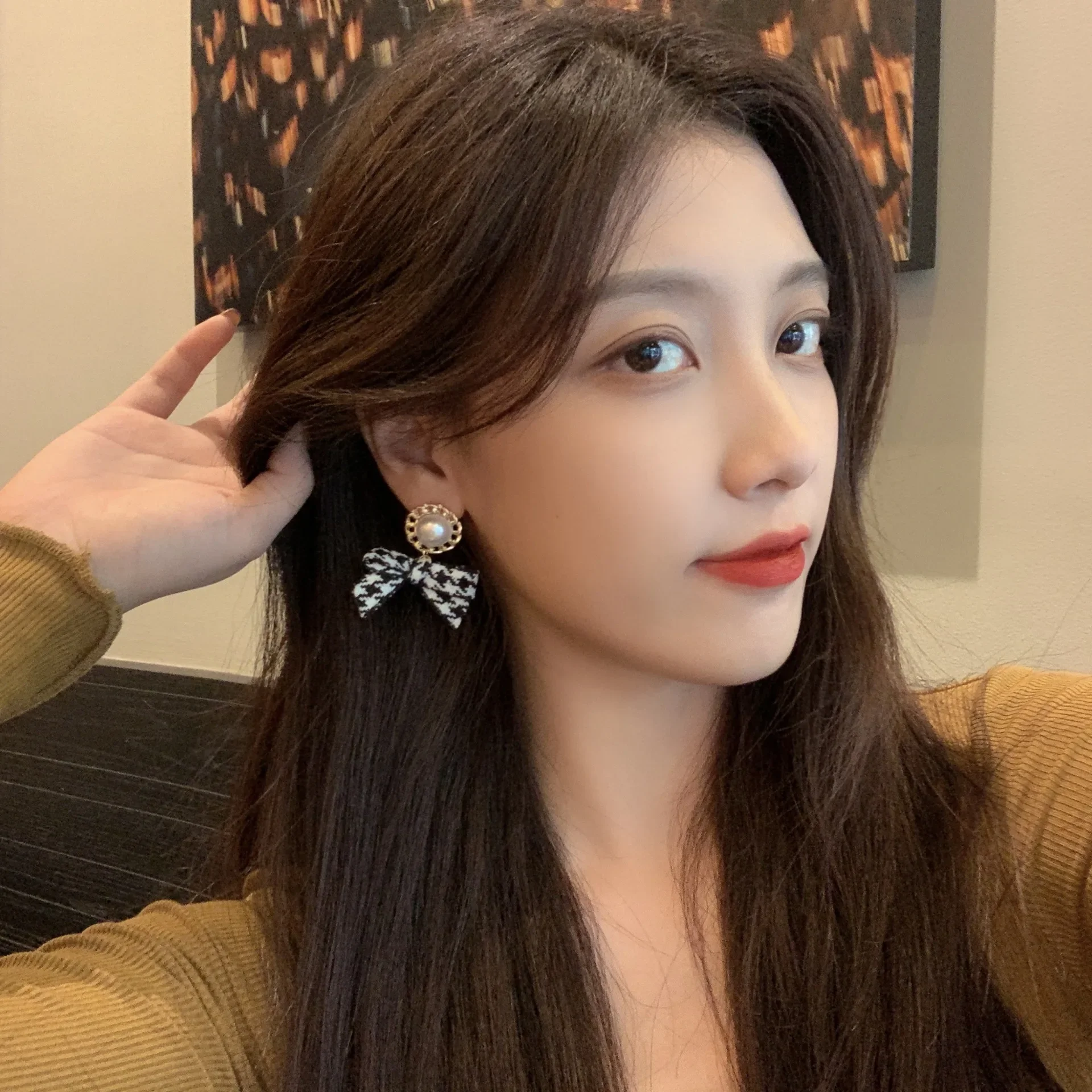 ピアス Clear Pull Bow Earrings Sf5e25ff280044d2e91b2d85d74a72