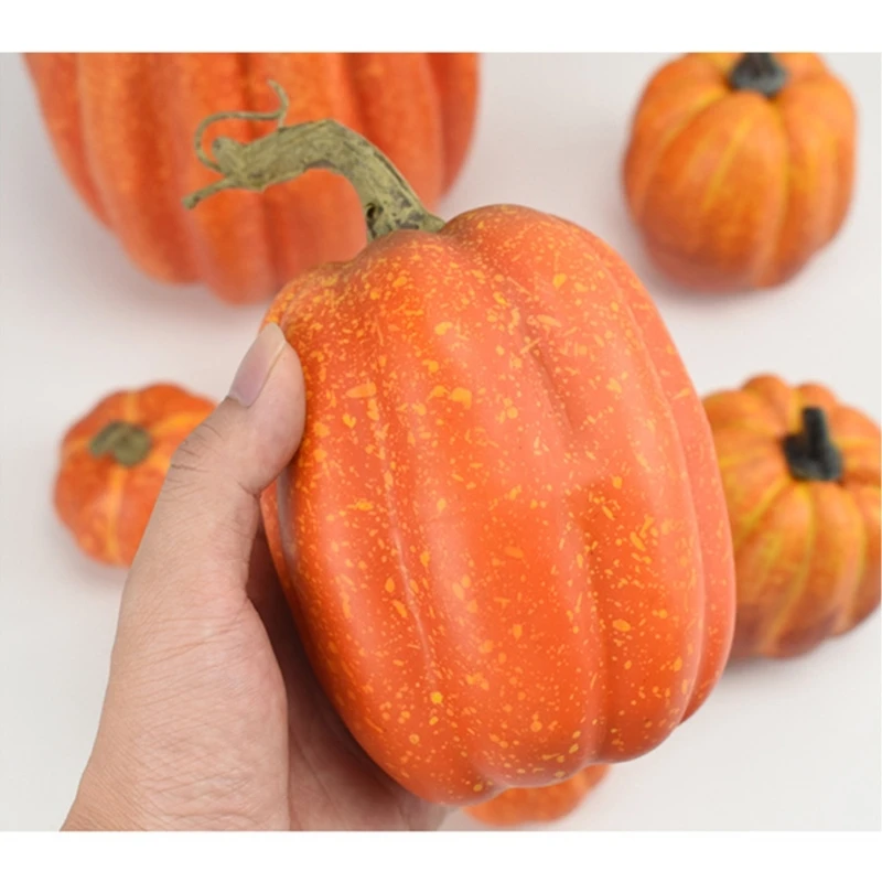 Outdoor Halloween Decor Foam Pumpkins for Spooky Yard Display with Different Sizes Shimmering Design DIY Halloween Decor