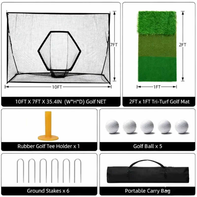 Wholesale Indoor Outdoor 10x7ft & 7x7ft Golf Driving Net Large Personal ...