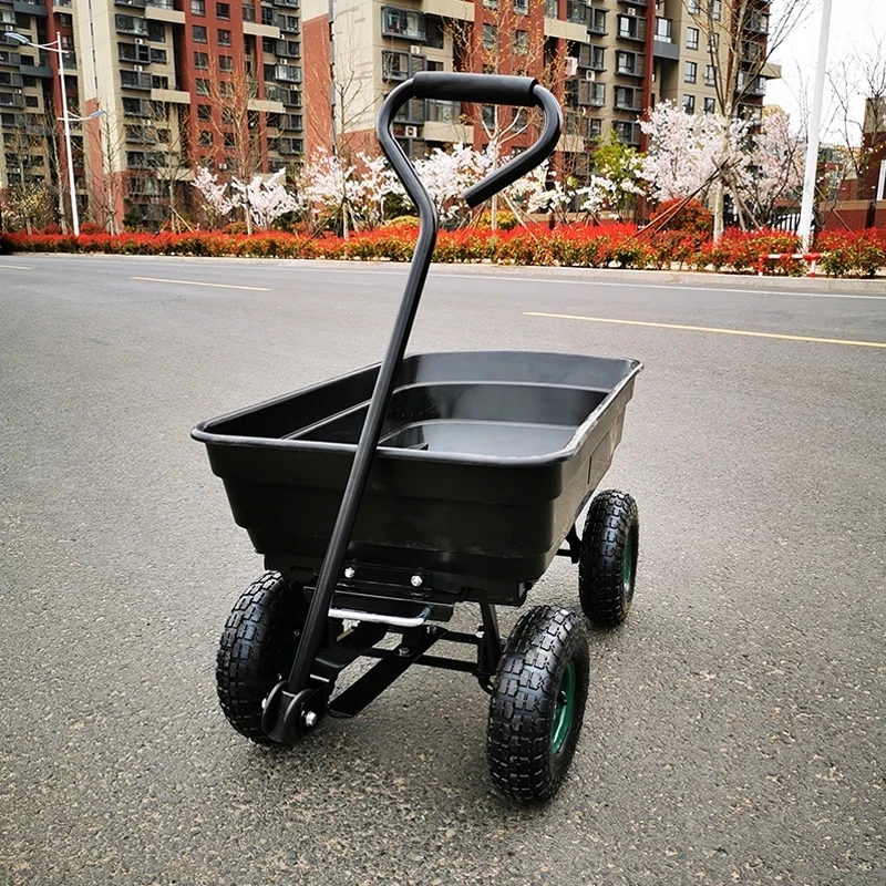 Tractor tractor plastic dump truck four-wheeled trailer trolley garden stall trolley truck home