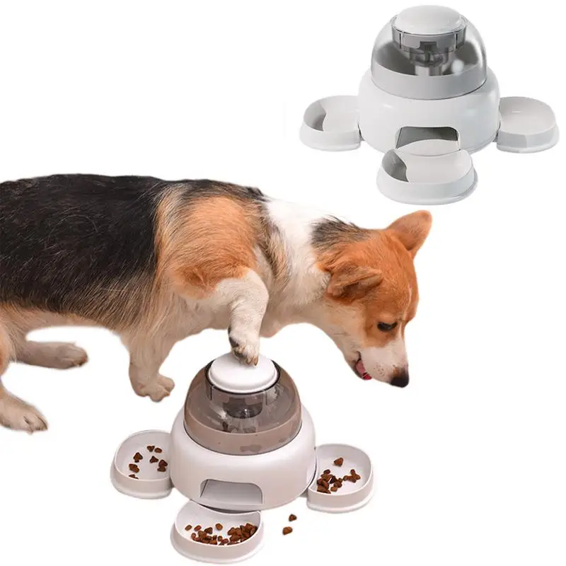 

Dog Food Dispenser Toy Dog Food Toy Slow Feeder Dog Bowls With Food Catapult Design Anti-skid Base And Improve The Intelligence