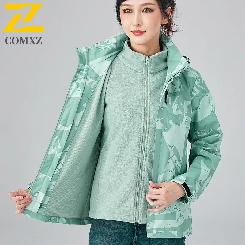 COMXZ Men Winter Jackets Thickened Outdoor Ski Wind Resistant Warm Parka Minimalist Hooded Lightweight Cold Proof Outerwear