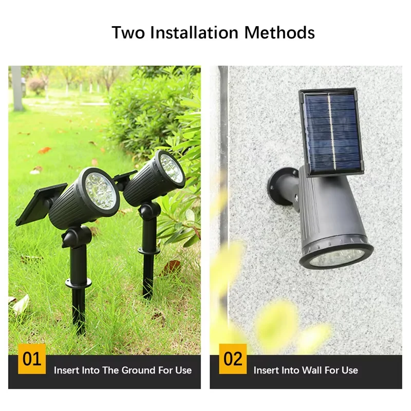 9LED Adjustable Solar LED Spotlight landscape courtyard observation lawn led solar spotlight led solar light solar light