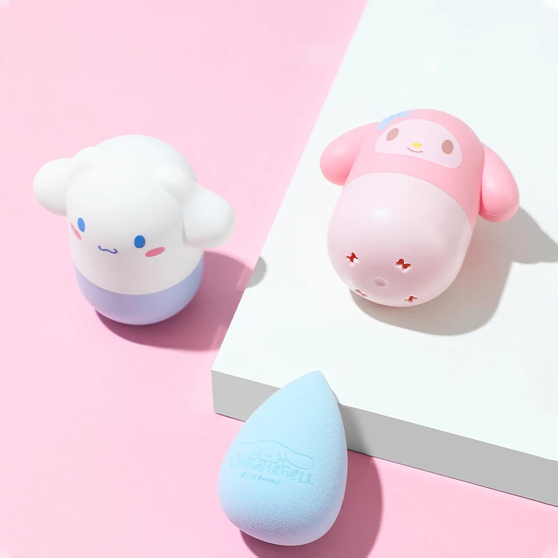 

1 Набор мультяшных чехлов для макияжа яиц Sanrio Kawaii Cinnamoroll My Melody, макияж, фонарик, макияж для девушки, праздничные подарки