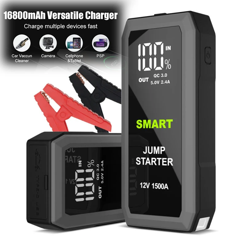 

Car Jump Starter Power Bank 16800mAh 700A Output Portable Emergency Start-up Charger for Cars Booster Battery Starting Device