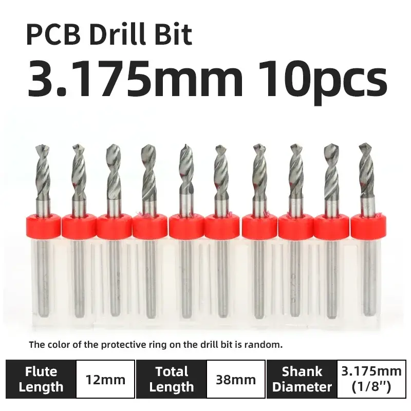 10pcs PCB Drill Bit Set Carbide Micro Drills For Printed Circuit Board 1/8" Fixed Shank Mini CNC Tungsten Steel Bits 0.1-3.175mm image 13