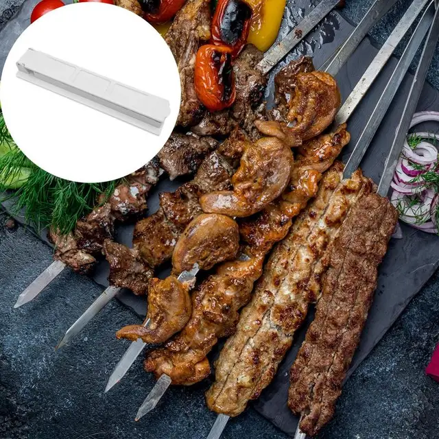 Kézi Kabob Penész Grill Kebab Készítő Nyársai Könnyen Használhatók És Tisztíthatók A Bbq -Eszközökhöz Kitchen Kimató Grillálás Kemping - Image 5