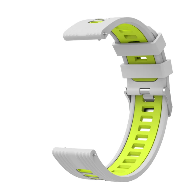 Bicolor 22mm Silicone Watchband Strap