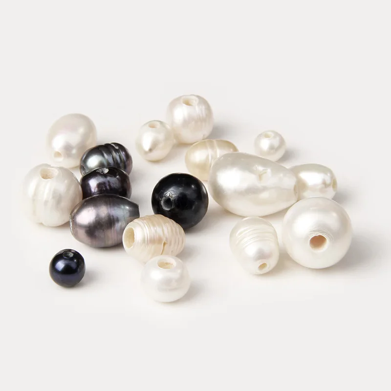 Pomme de terre riz 9-10x10-12mm D'eau Douce Pearl Jewelry Making Beads 15" 6 couleur choisir 