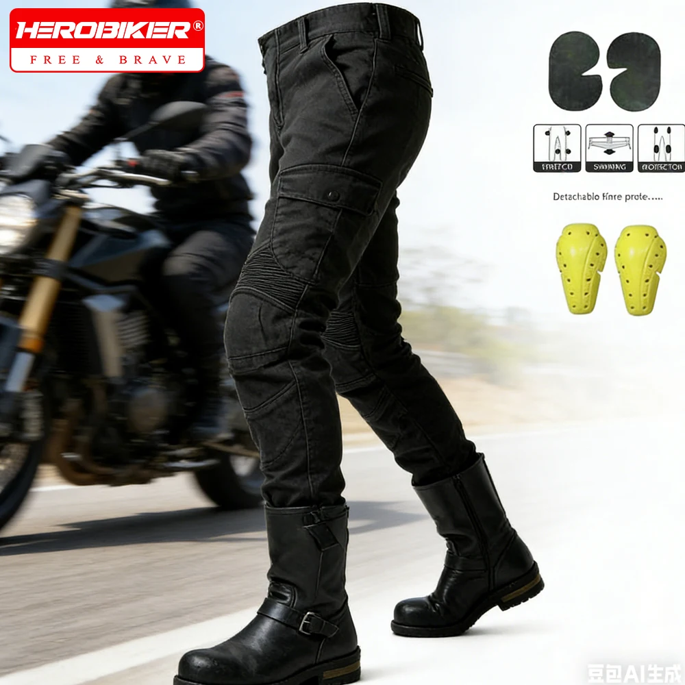 2026NewMotorcycleBlackMenJeansUpgradeExtensionProtectorDetachableRacingRoadRiderFourSeasonsRidingTouringPants-AliExpress201355758