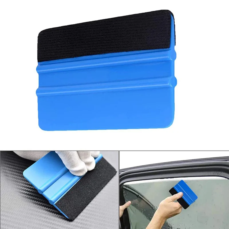 Car Vinyl Scraper 2Pcs/4Pcs Felt Edge Squeegee 4 Inch Car Vinyl Scraper Auto Styling Vinyl Wrap Tool Scratch Free Squeegee Wallpaper Smoother
