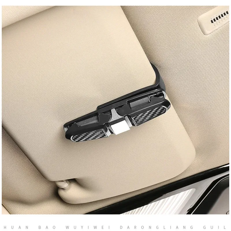 80° Rotating Car Eyeglass Holder - Dual-Direction Clip for Visor/Sunshade, Universal Multi-Position Eyewear Storage Accessory
