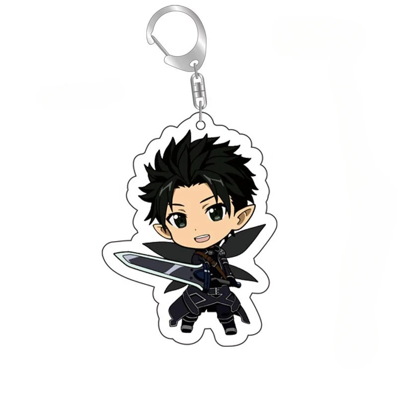 Anime Keychain, Game Keychain: 1pc Sword Art Online SAO Kirito Acrylic Keychain Yuuki Asuna Bag Tag Cos Accessories Asada Shino Plastic Keyrings