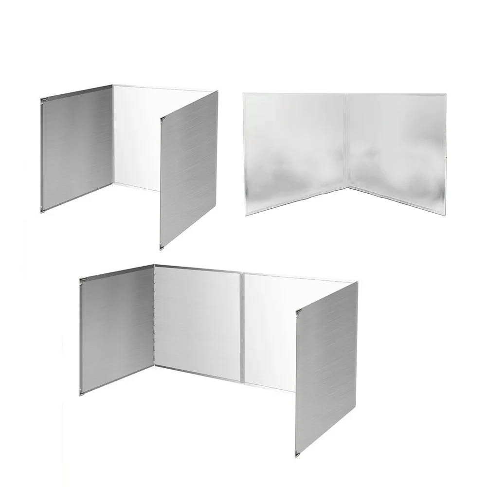 Description Picture 2 of itemStainless Steel Gas Stove Baffle Foldable Frying Oil Splash Protection Screen Cover Anti Splatter Shield Guard Board Protection