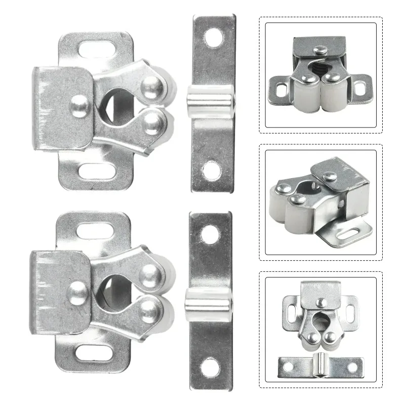 Press The Home Wardrobe Door Lock Buckle Touch The Bead Magnetic Dual Wheel Spring Fixed Low Foot Cabinet Door