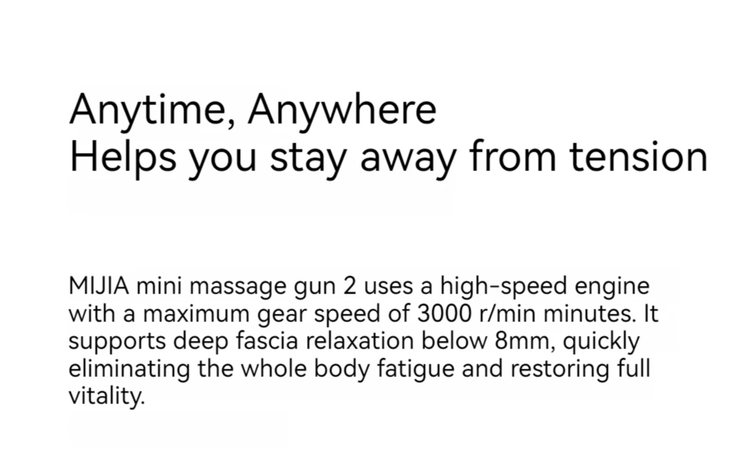 Xiaomi Massage Gun Mini 2 - XMFG-M353 (BHR9484GL) description image 6