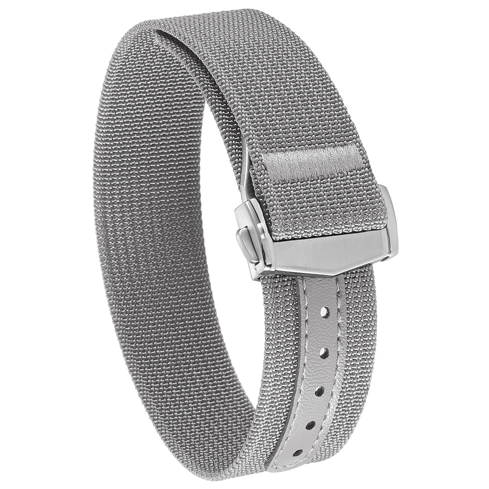 Versatile Nylon Waterproof Sports Watch Strap with Folding Buckle