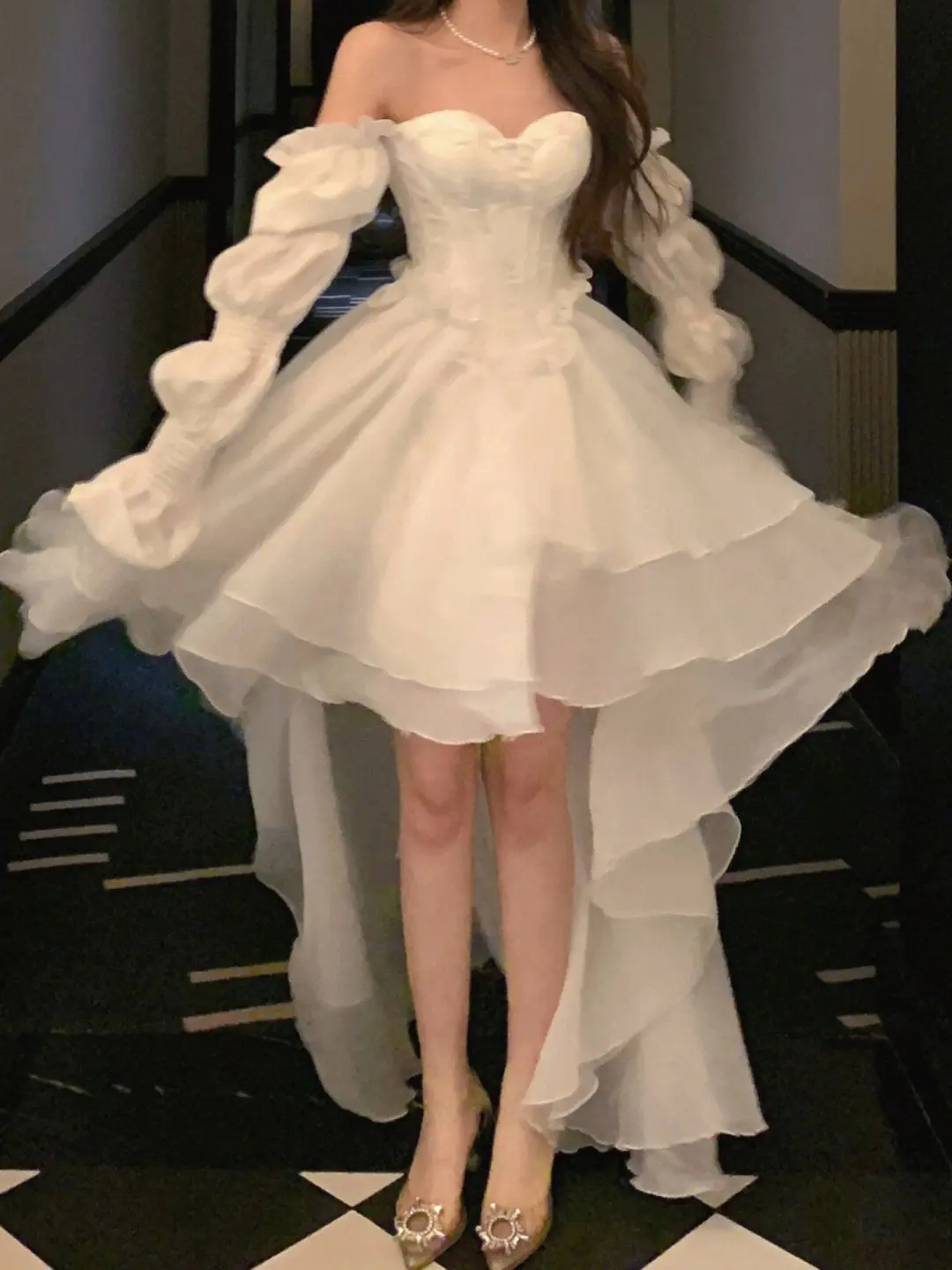 ワンピース Off-White SS23 DRESS WITH RUFFLES (OWDB455_S23FAB0010400) 71wtw2taDqL._UY350_.jpg