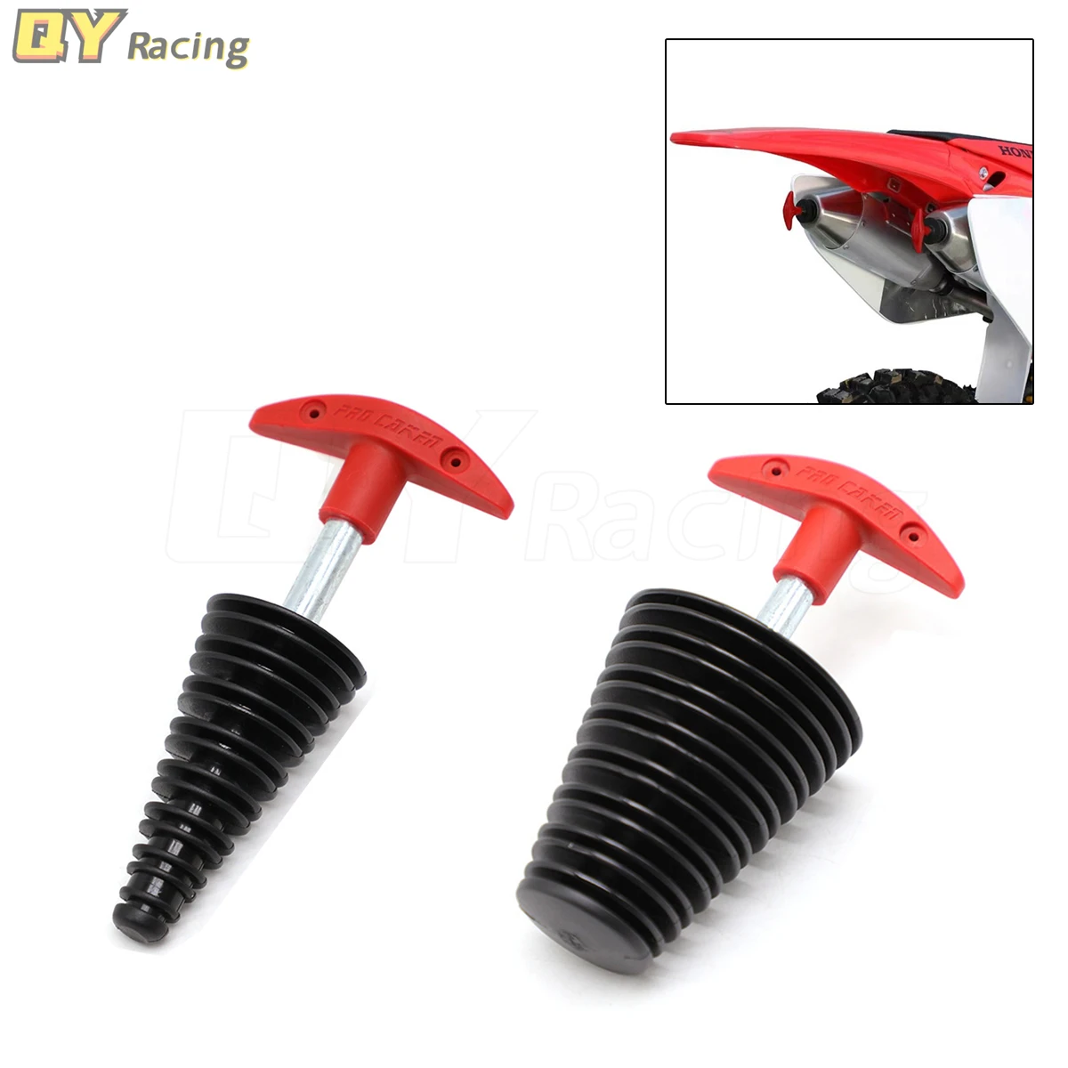 Muffler Exhaust Wash Plug Motorcycle Dirt Bike 2/4 Stroke ATV QUAD Exhaust Silencer Wash Plug Kit (Color : Lime Yellow) Car Modification