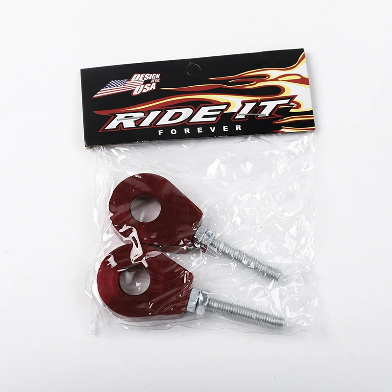 Motorcycle Chain Tensioner Pulley 110cc 125cc 140cc Aluminum Chain Tensioner Adjuster Dirt Bike Pit ATV Motorcycle Scooter 12mm or 15mm Rear Wheel axle hole