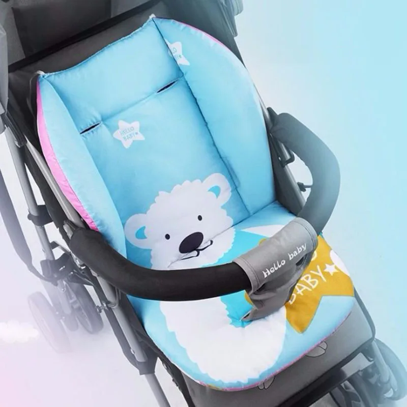 Baby Kids Highchair Cushion Pad Mat Booster Seats Cushion Pad Mat Feeding Chair Cushi on Pad Stroller Cushion Mat Cotton Fabric - 2