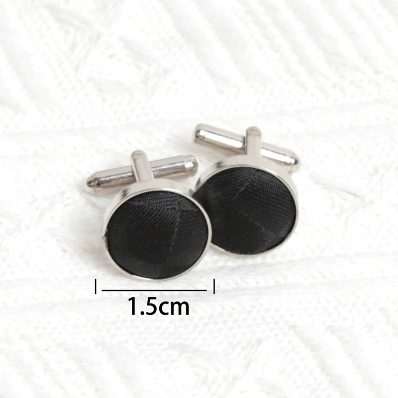 Schwarzes Schlankes Krawattenset Manschettenknöpfe Fliege Hochzeitsgeschenke für Männer Elegante Jacquard-Krawatte für Designer-Accessoires – Detail 3