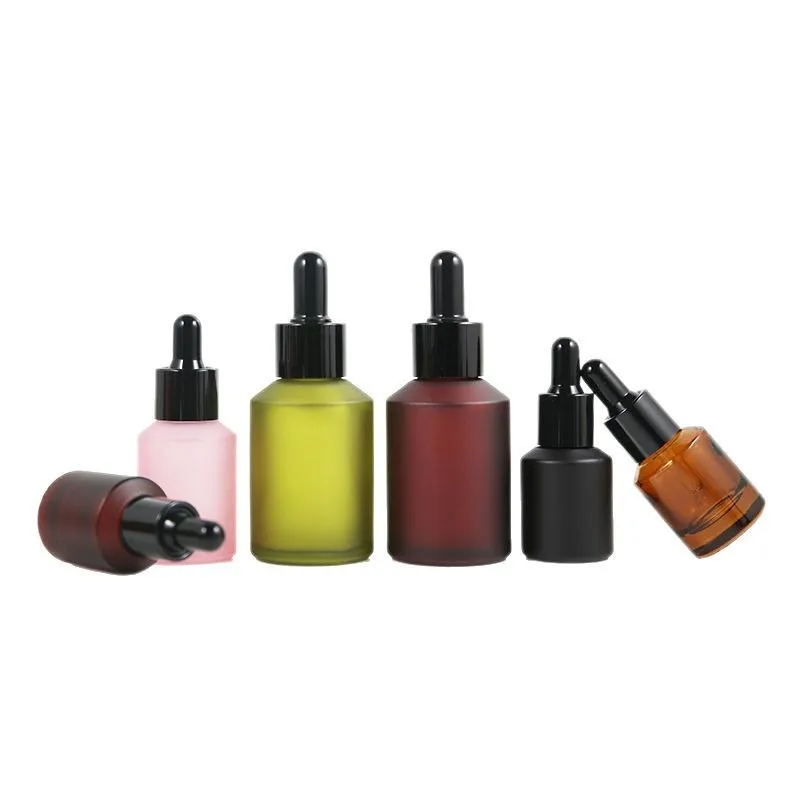 12pcs/pack 15ml 30ml 60ml Empty Glass Essential Oils Serum Bottle with Dropper Pipette Perfume Aromatherapy Refillable Bottles
