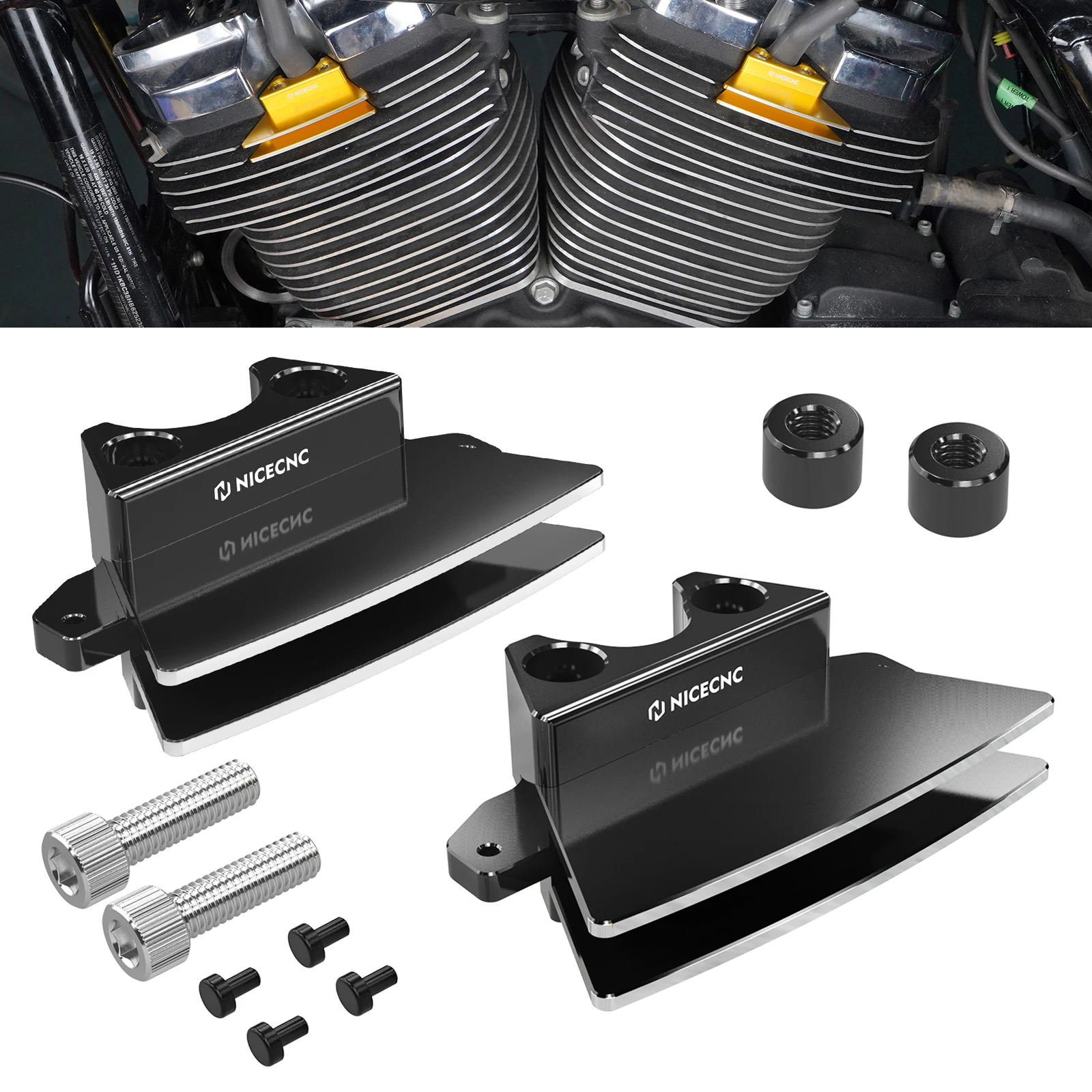 Per Il 2018-2023 Harley Fat Bob 114 Coperture Per Candele Alettate Per Street Bob Low Rider 18-20 Street Bob 114 22-23 Low Rider S 20-23