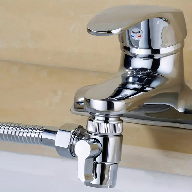 3-Way Faucet Diverter - Durable Zinc Alloy, Easy Flow Control, Silvery Finish - Perfect for Sink Upgrades & Gifts
