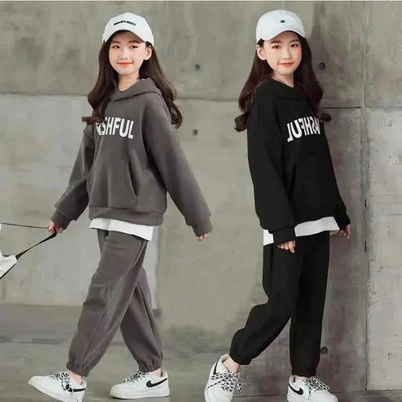 Autumn Girls Clothes Casual Korean Style Sport Suit Girl Two Piece Set 5 7 8 9 10 11 12 14 Years Teenage Girls Clothing