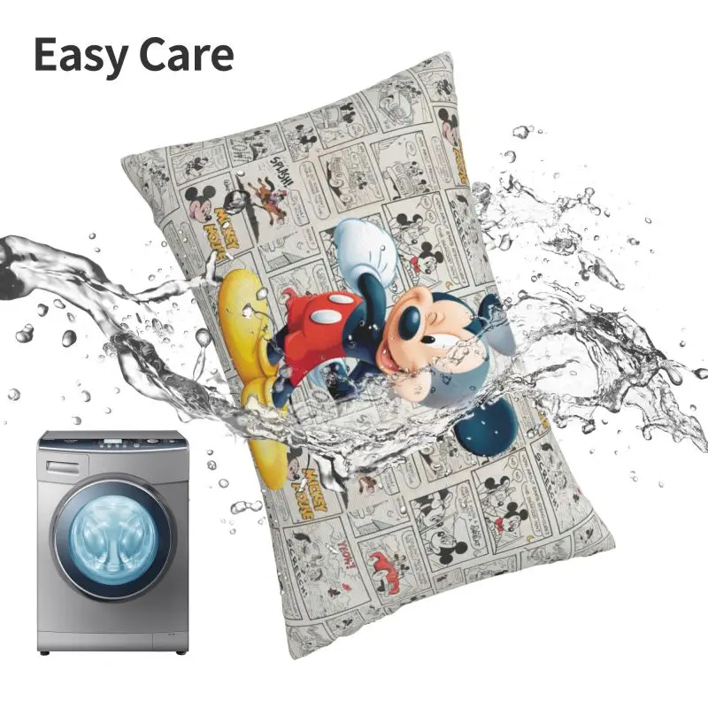 Custom Mickey Mouse Minnie Anime Throw Pillow Covers Cushions Cover for Bed Sofa Rectangle Pillowcase 6